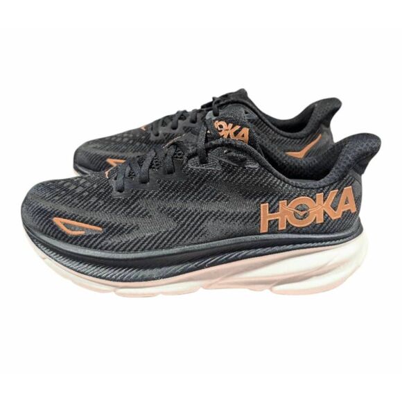 HOKA ONE ONE Clifton 9 'Black Copper' Running Shoes Size 10B - Picture 3 of 12